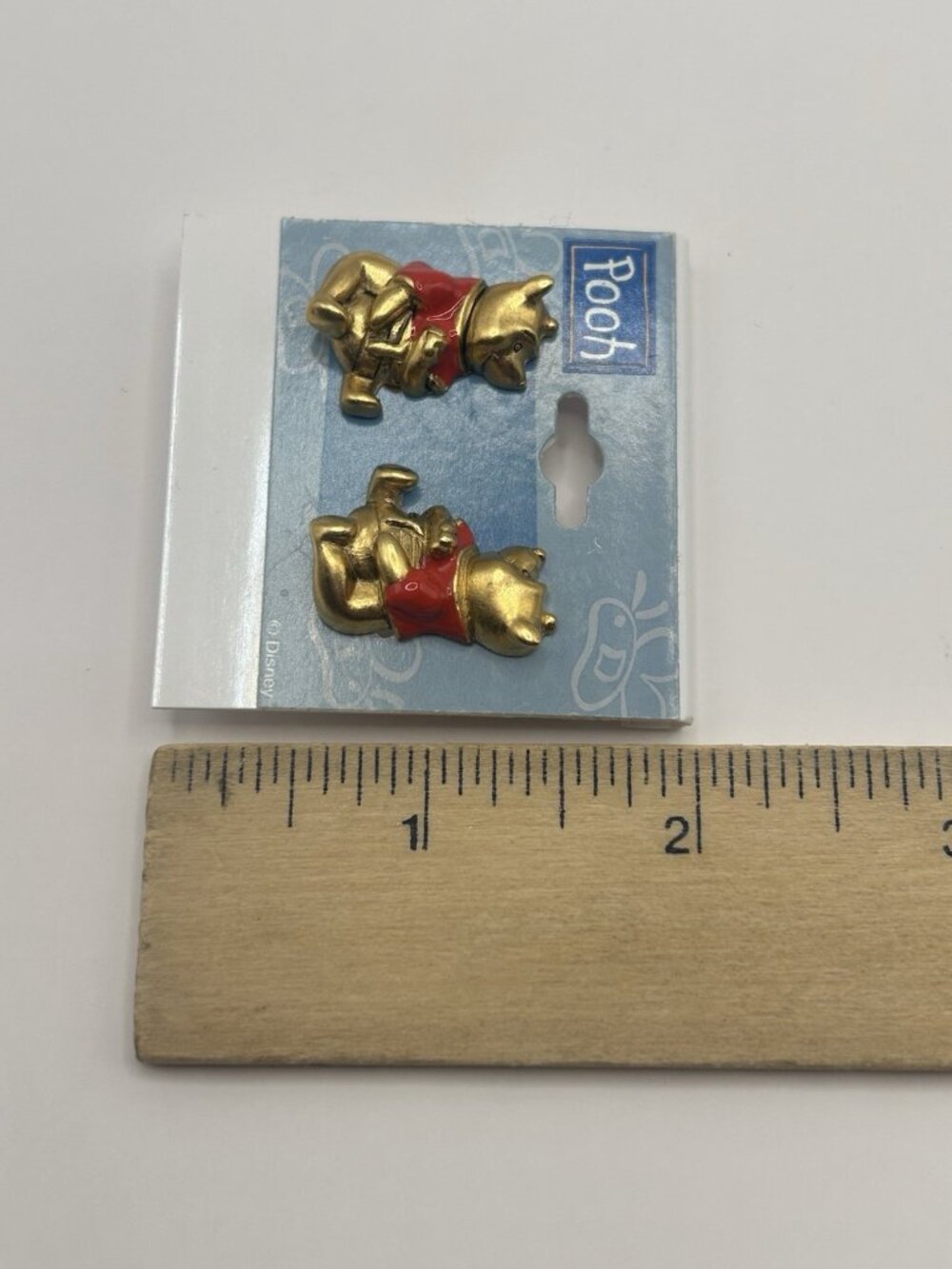 Winnie The Pooh Honey Pot Earrings Enamel Gold Tone Clip On RJ Design Disney - Picture 4 of 6